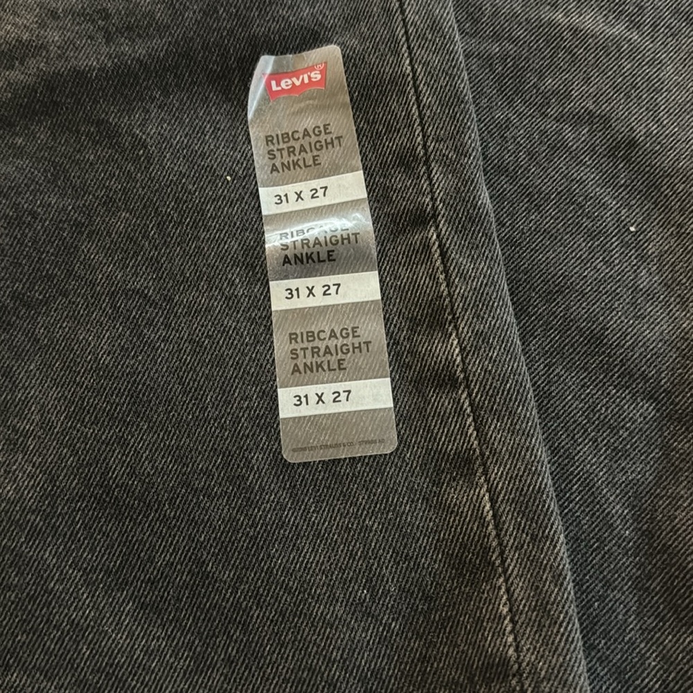 High-Rise Button-Fly Women's Jeans - Black - Picture 4 of 5